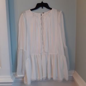 FREE PEOPLE, Medium, White sheer blouse